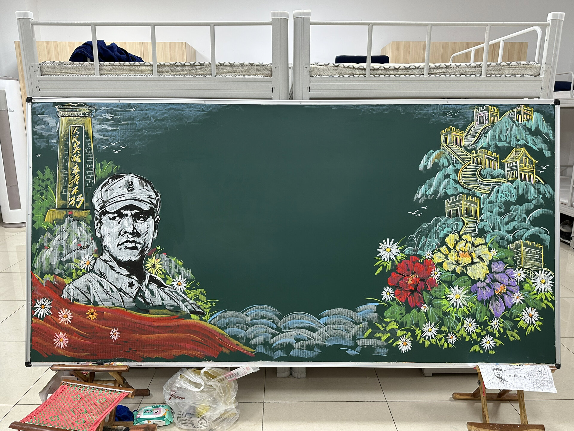 清明节缅怀先烈黑板报 日常更新作品,慢慢进步(拿图留言)