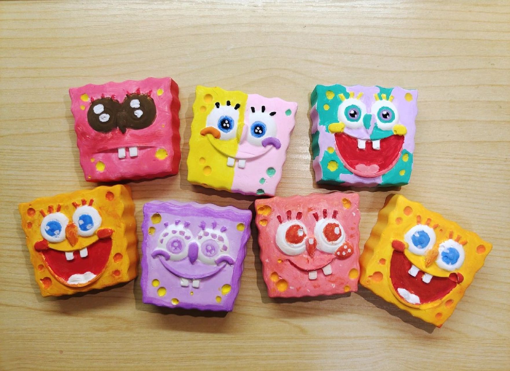 78一起来画海绵宝宝石膏娃娃吧! 超级治愈!