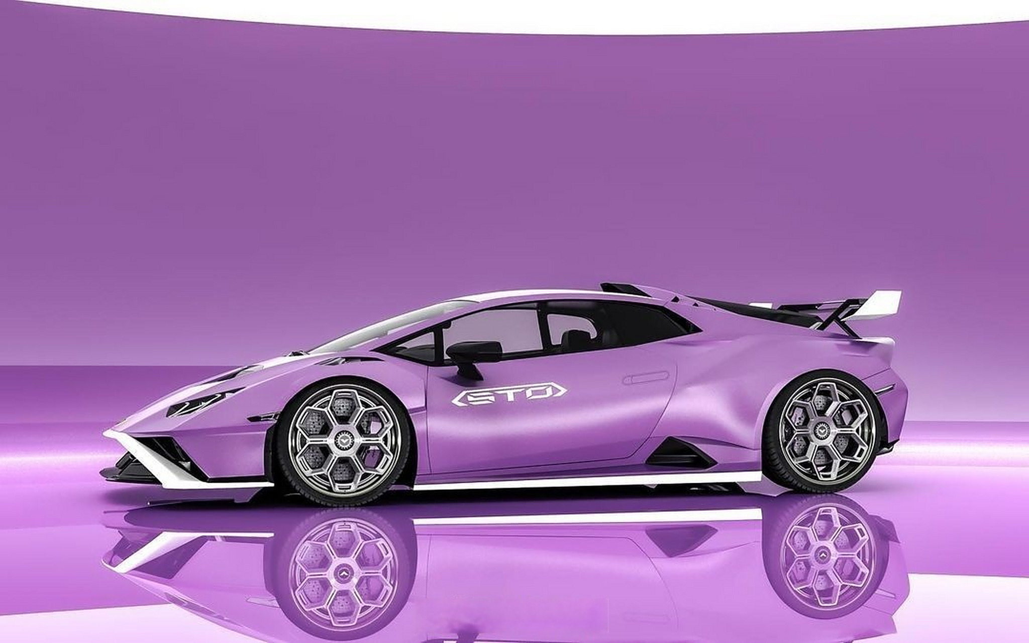 vorsteiner紫色的兰博基尼huracan sto.