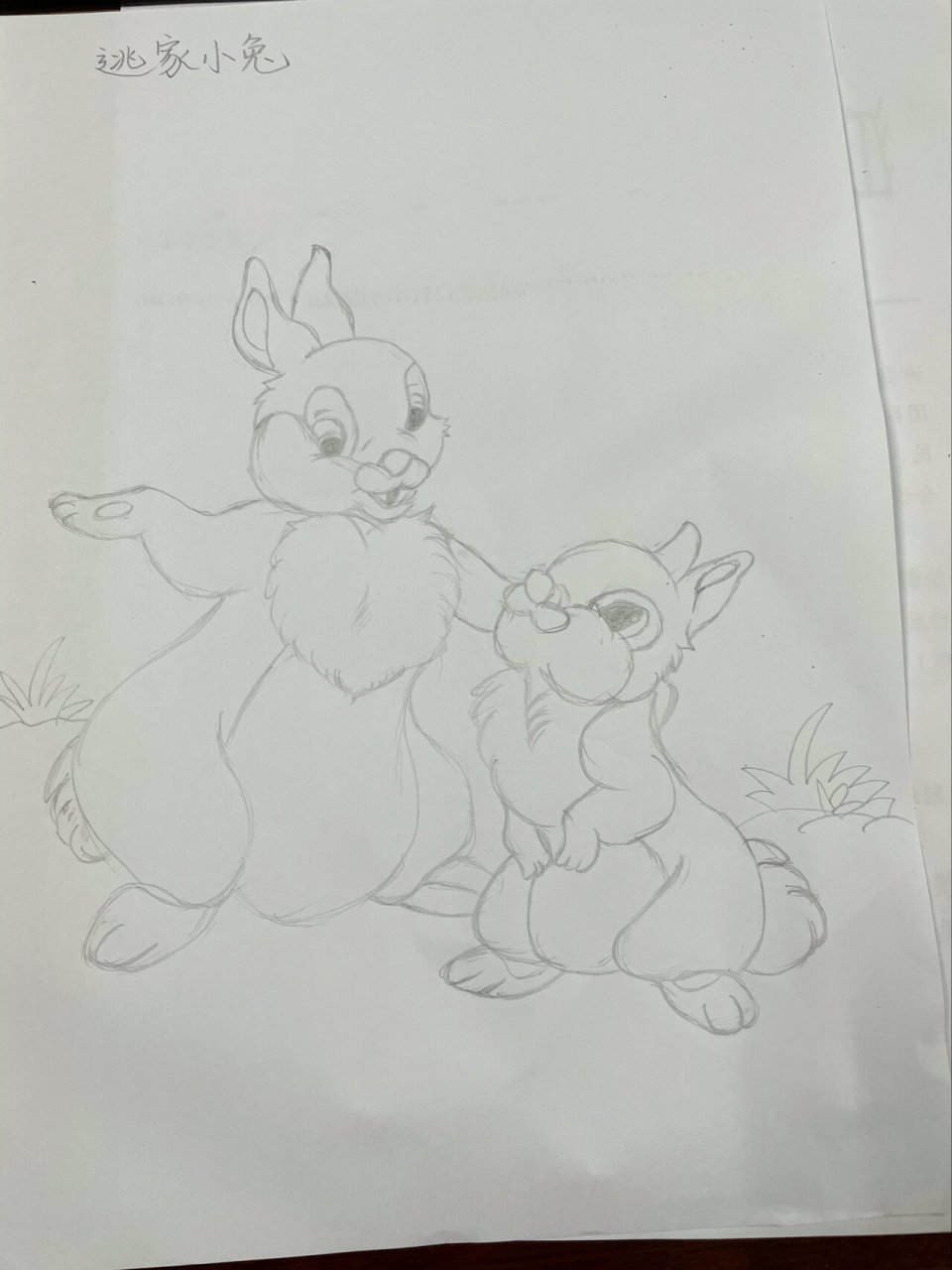 逃家小兔插画 简笔画随意画的 感觉还不错哟哈哈哈  画画潜力无限呐