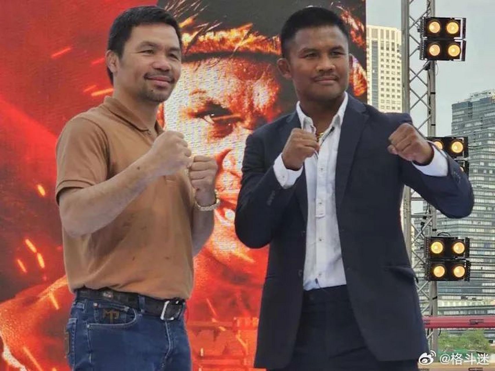 播求与帕奎奥的比赛官宣,比赛为拳击规则,6回合,每回合3分钟,回合间隙