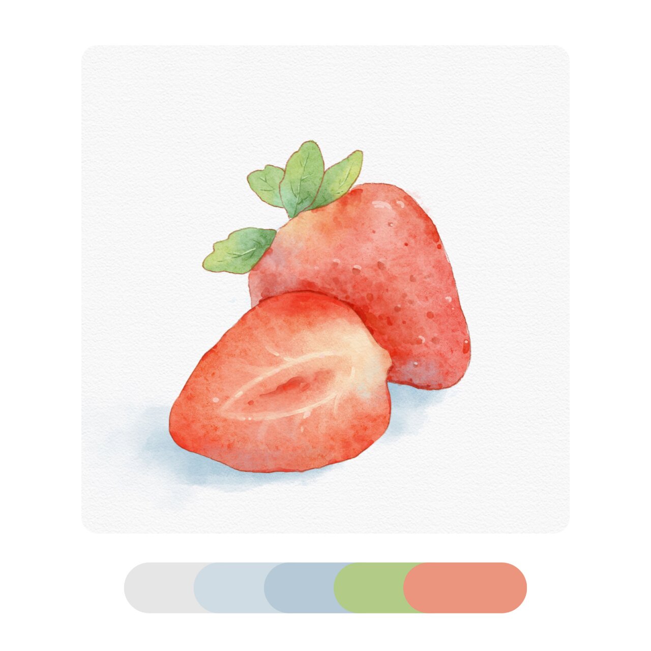 水彩教程6015水果合集系列