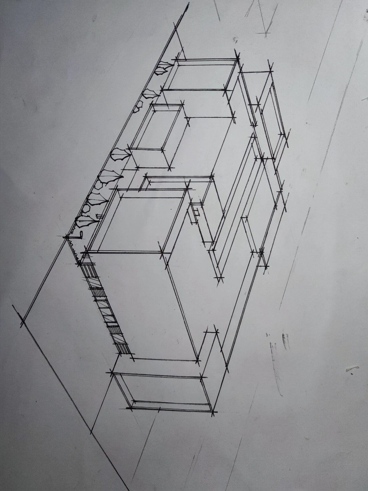 房子俯视图手绘图片