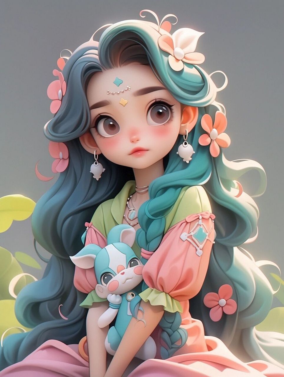 古灵精怪 很甜美的女孩.     #ai绘画