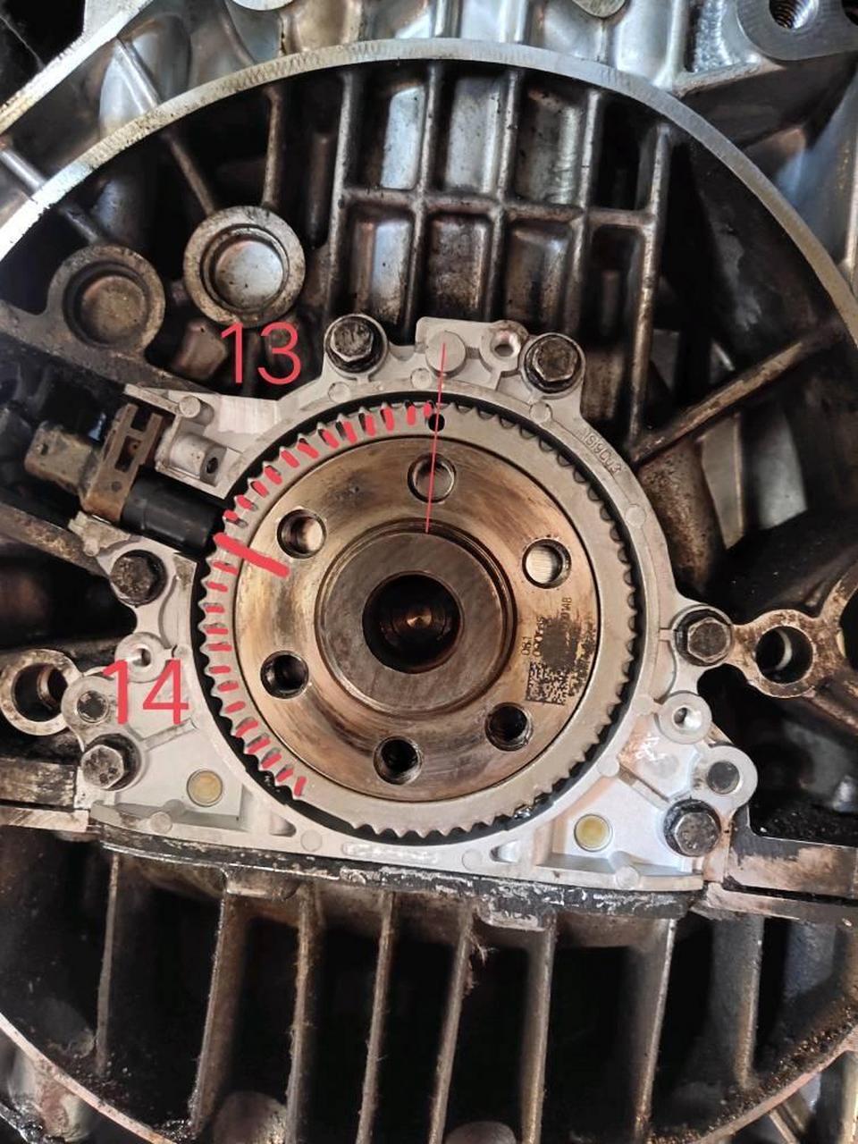 刚出炉的,今天给你们分享一下,ea211曲轴信号盘安装图,首先一缸上止点