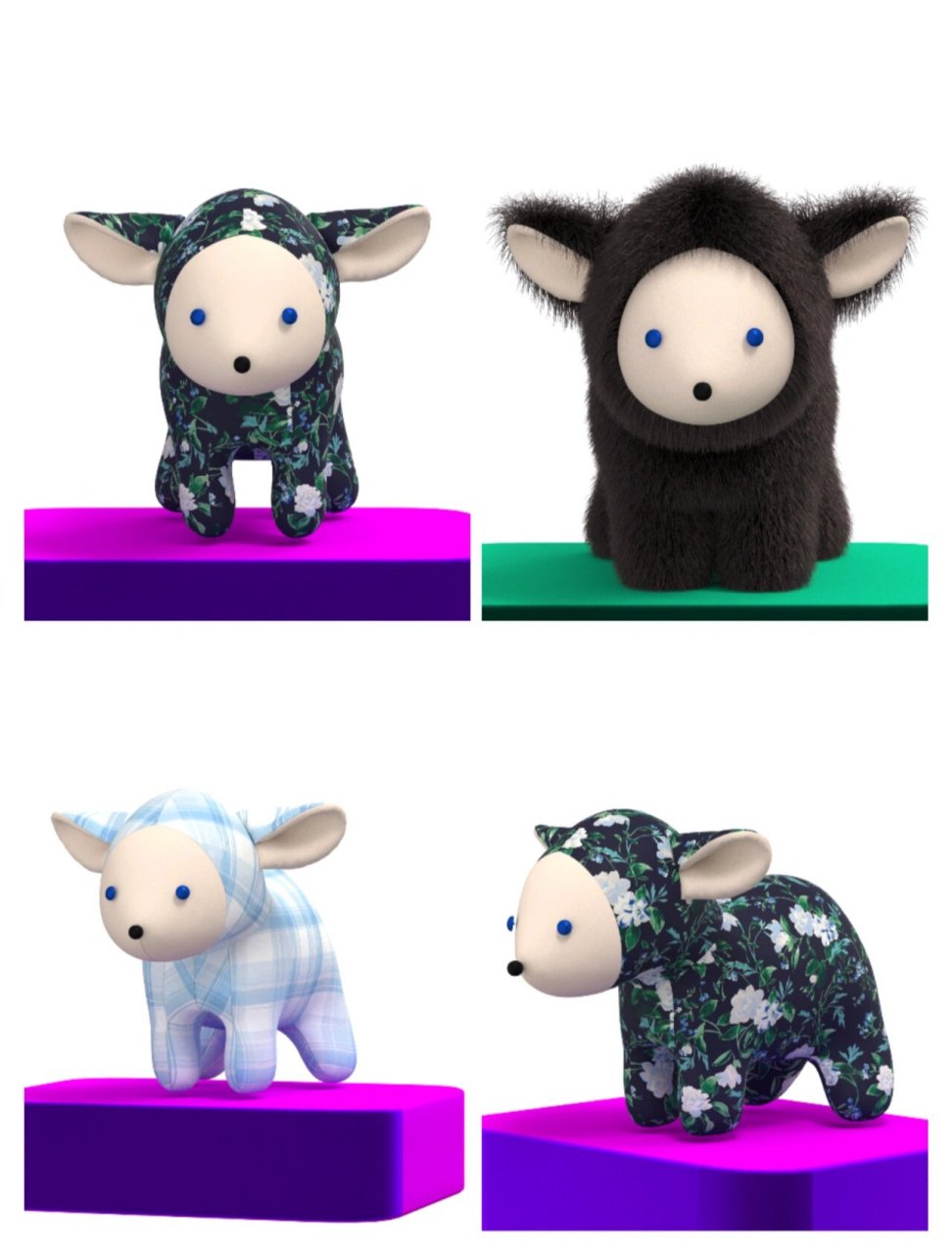 布艺羊手工制作附赠图纸哦 第一张是制作效果模拟.