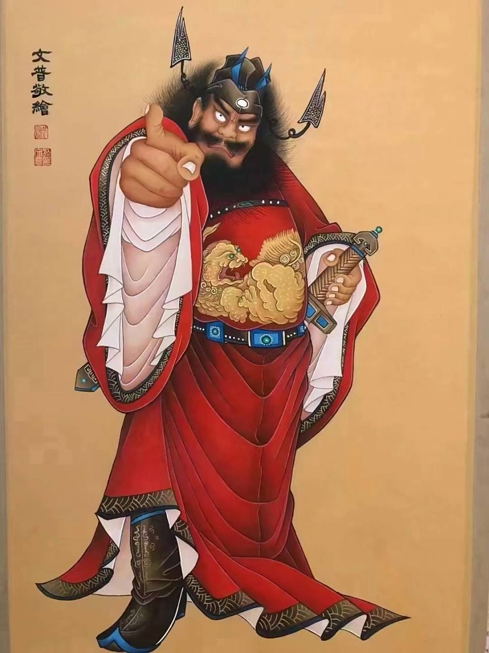 瞅你今年一定有好运啊钟馗神威图 钟馗神威图  驱邪避灾  保佑平安