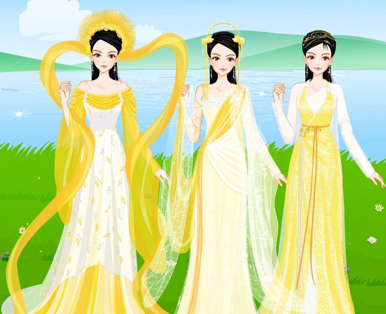 彩虹堂 欢天喜地七仙女系列 跳舞服装,天庭服装,人间服装