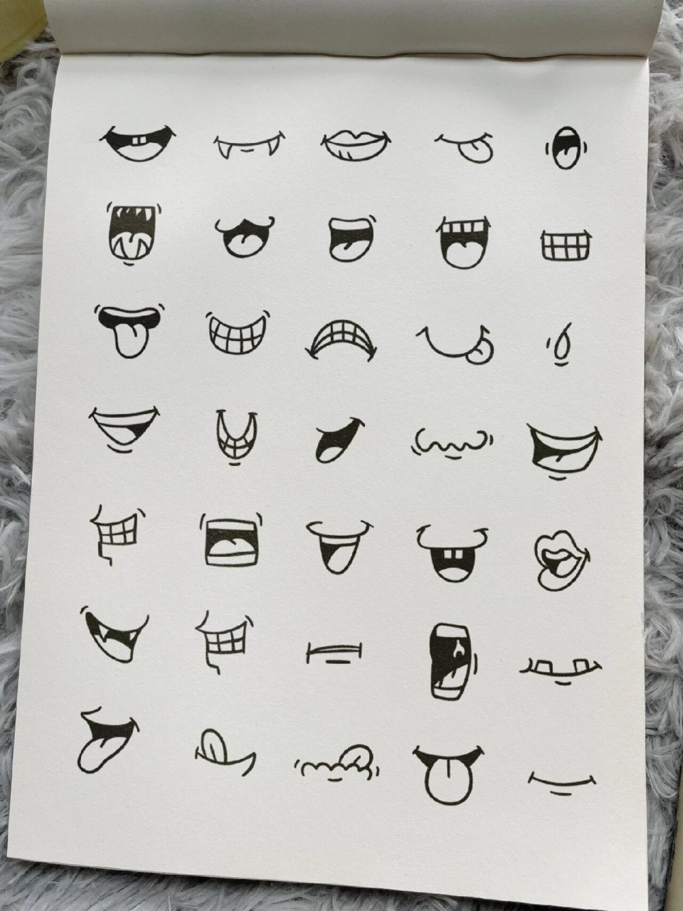 no.68漫画嘴巴素材|简笔画|手帐素材