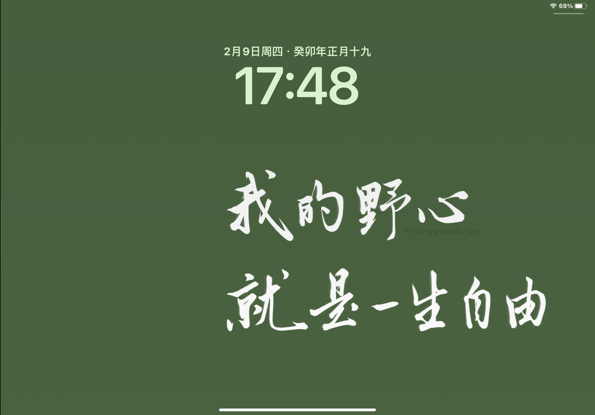 ipad壁纸/我的野心,就是一生自由⛰️