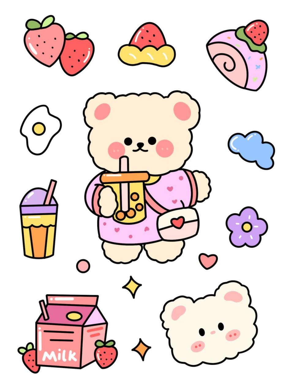 后面几期分享动物贴贴～#贴纸# #简笔画教程# #手帐贴纸# #给你看看我