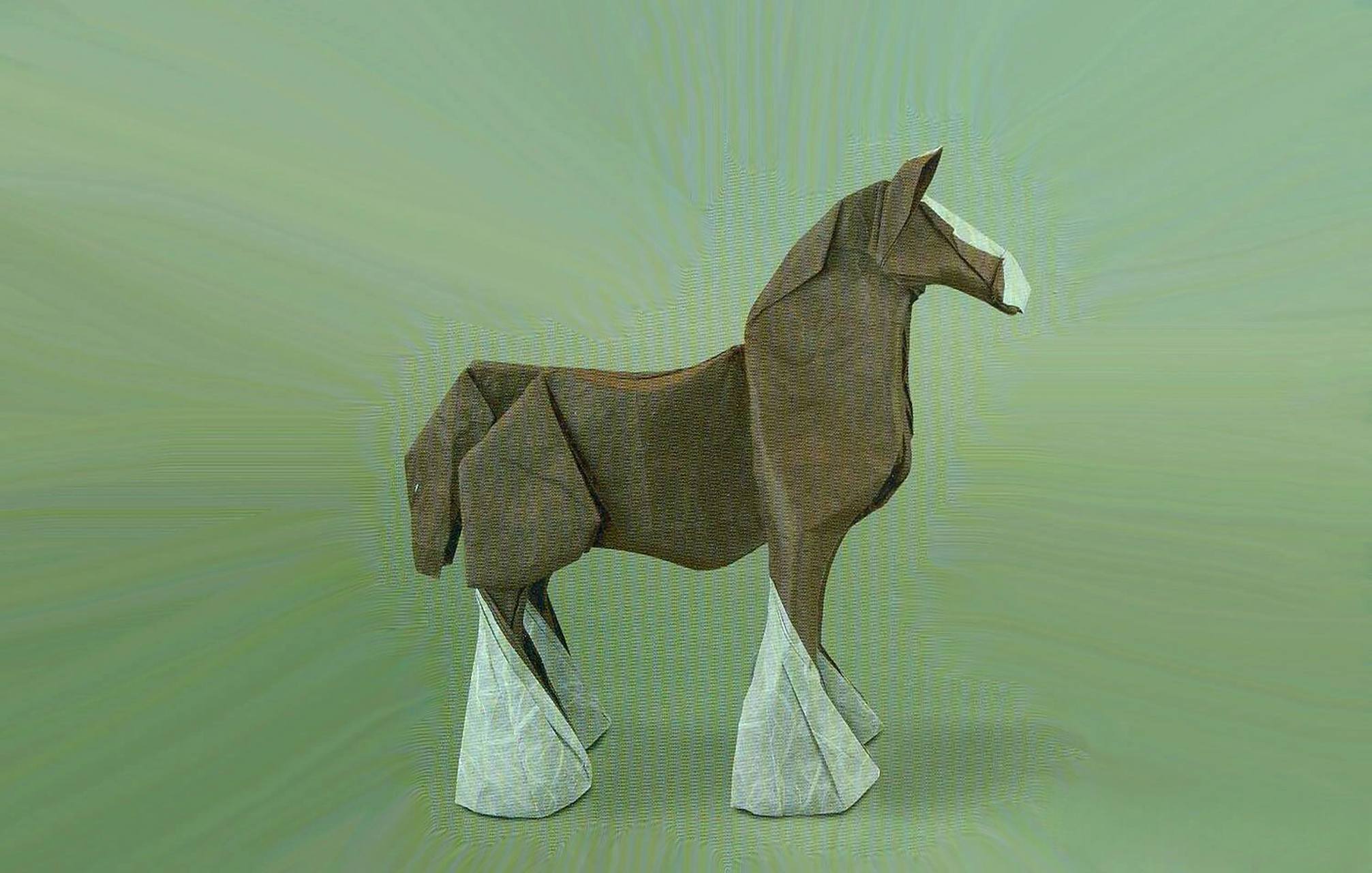 折纸克莱兹代尔马教程图解 这款克莱兹代尔马折纸来自quentin trollip