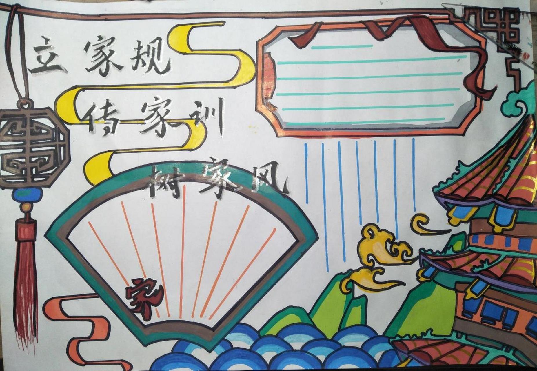 立家规 传家训 树家风手抄报