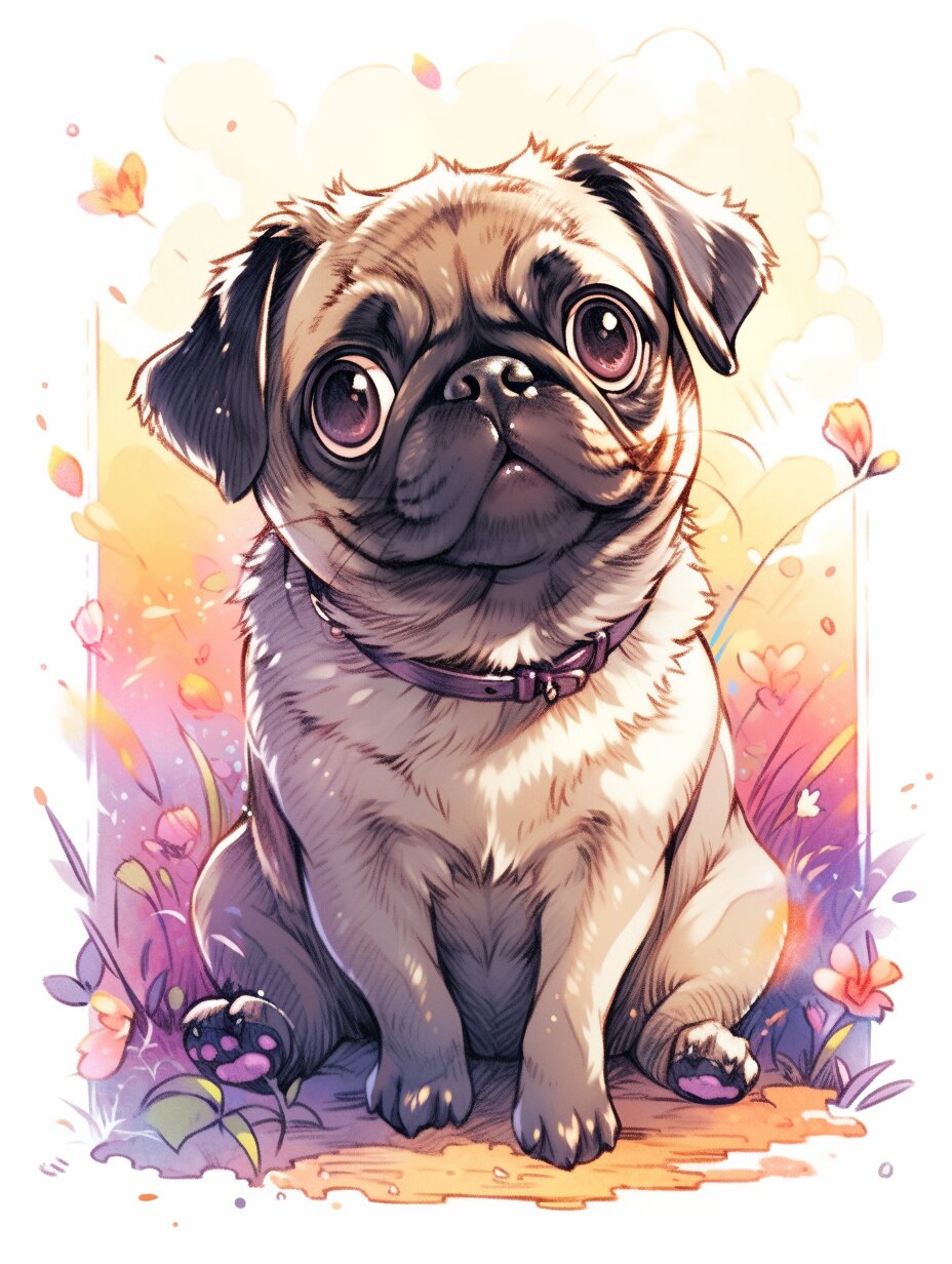 憨憨的巴哥犬来了,可做头像,壁纸,手机壳