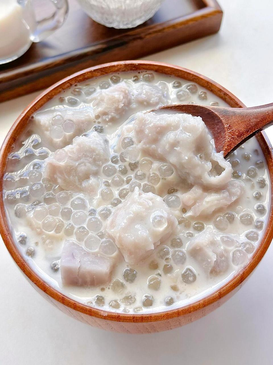 这个芋头椰汁西米露真的好喝到破防了! 奶香浓郁～芋头沙糯～西米q弹!