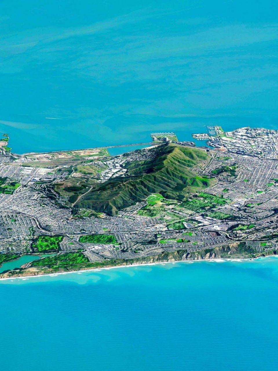 旧金山低角度高清卫星影像图(超宽图)