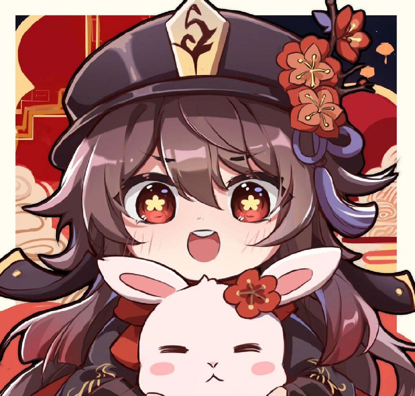 原神兔年可爱q版头像 画师🧣:锌之助qaq 快戴上红围巾,来领取可爱的