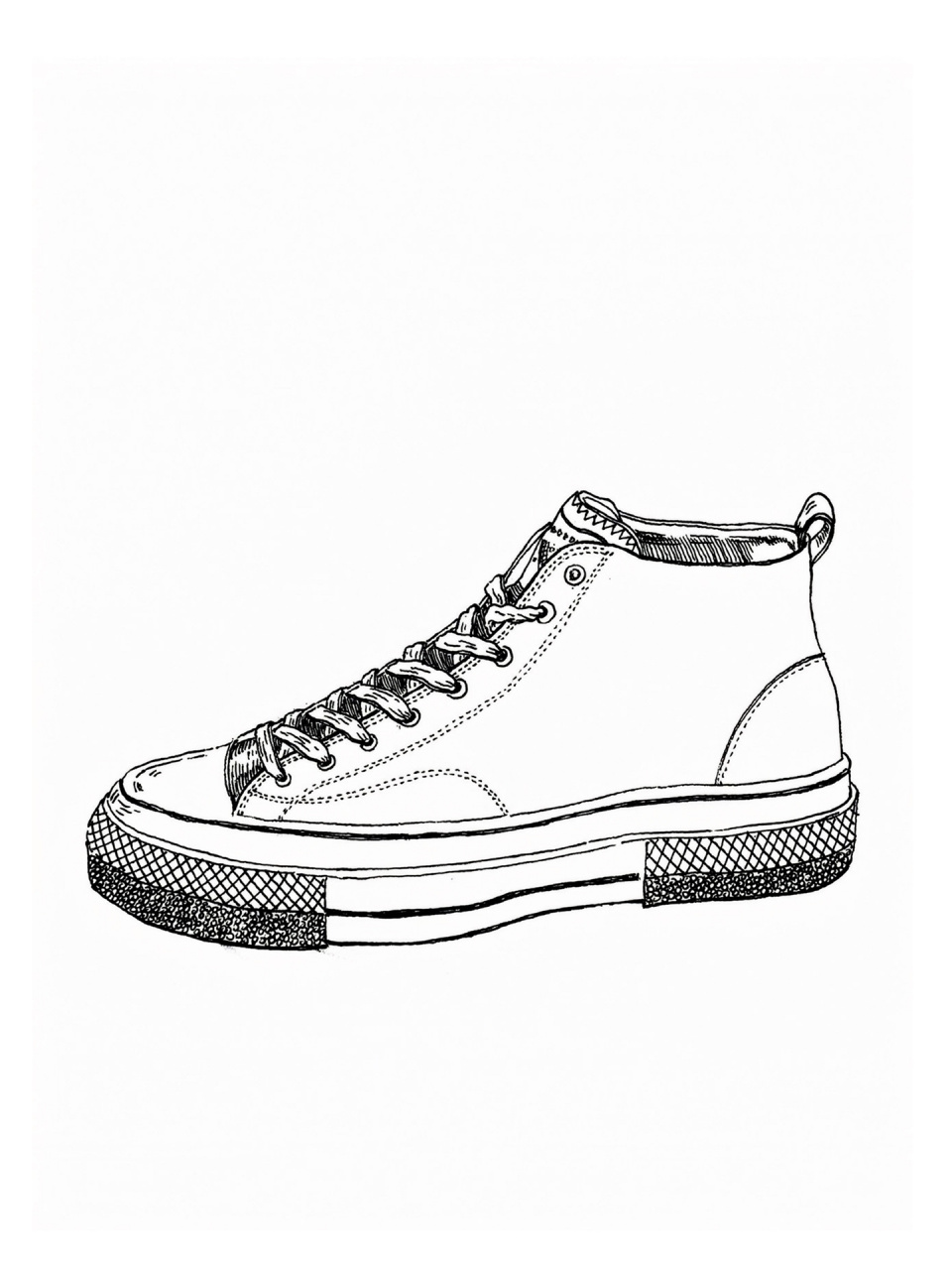 静物写生|线描鞋子(内附过程图)