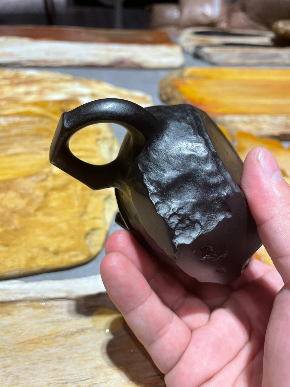 会上瘾,纯手工大师作冰碛岩石壶 真的会玩上瘾,冰碛岩大师石壶