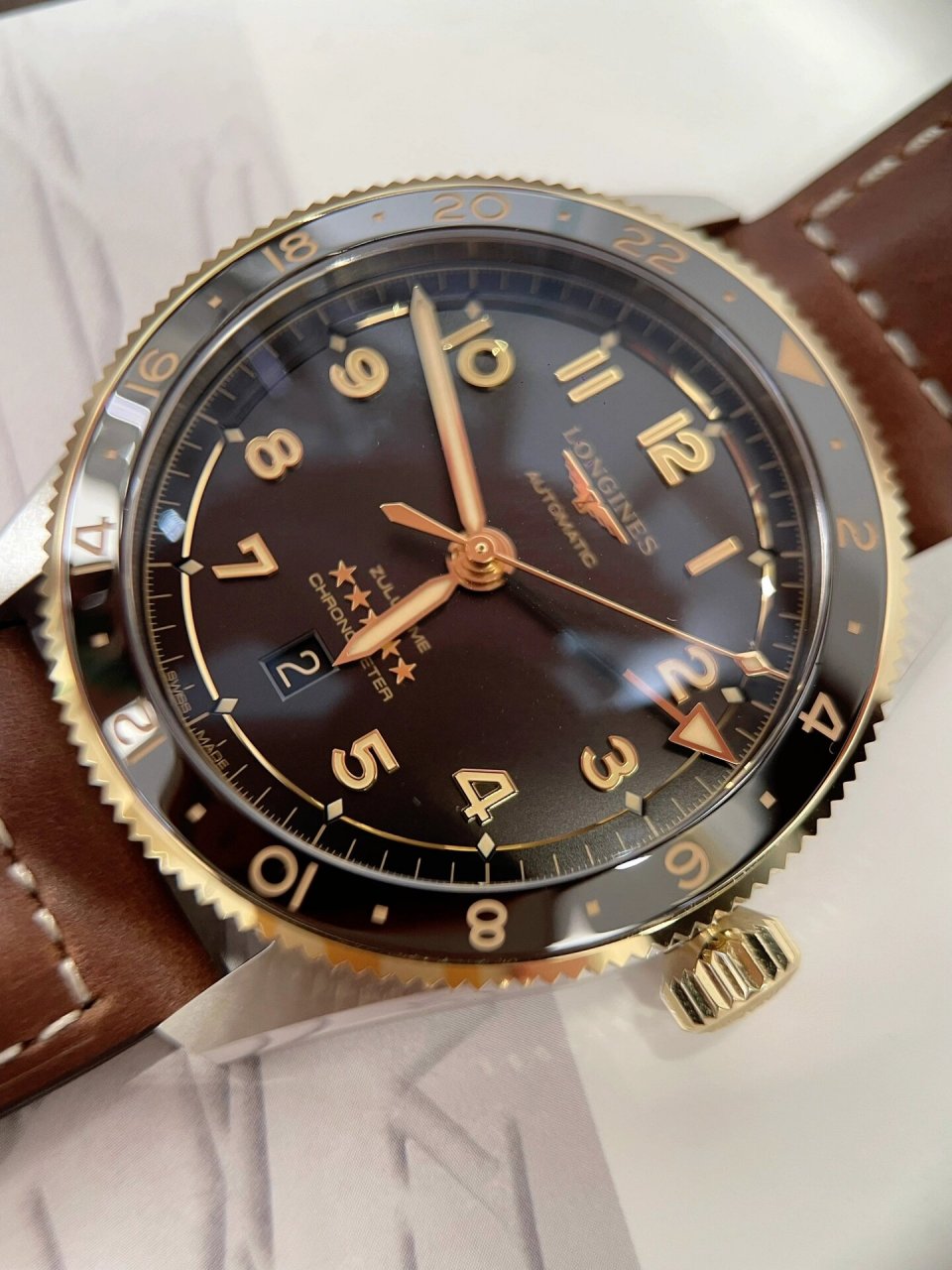 飞航腕表首选 浪琴先行者 2023最新配色先行者祖鲁时间腕表 黑金配色