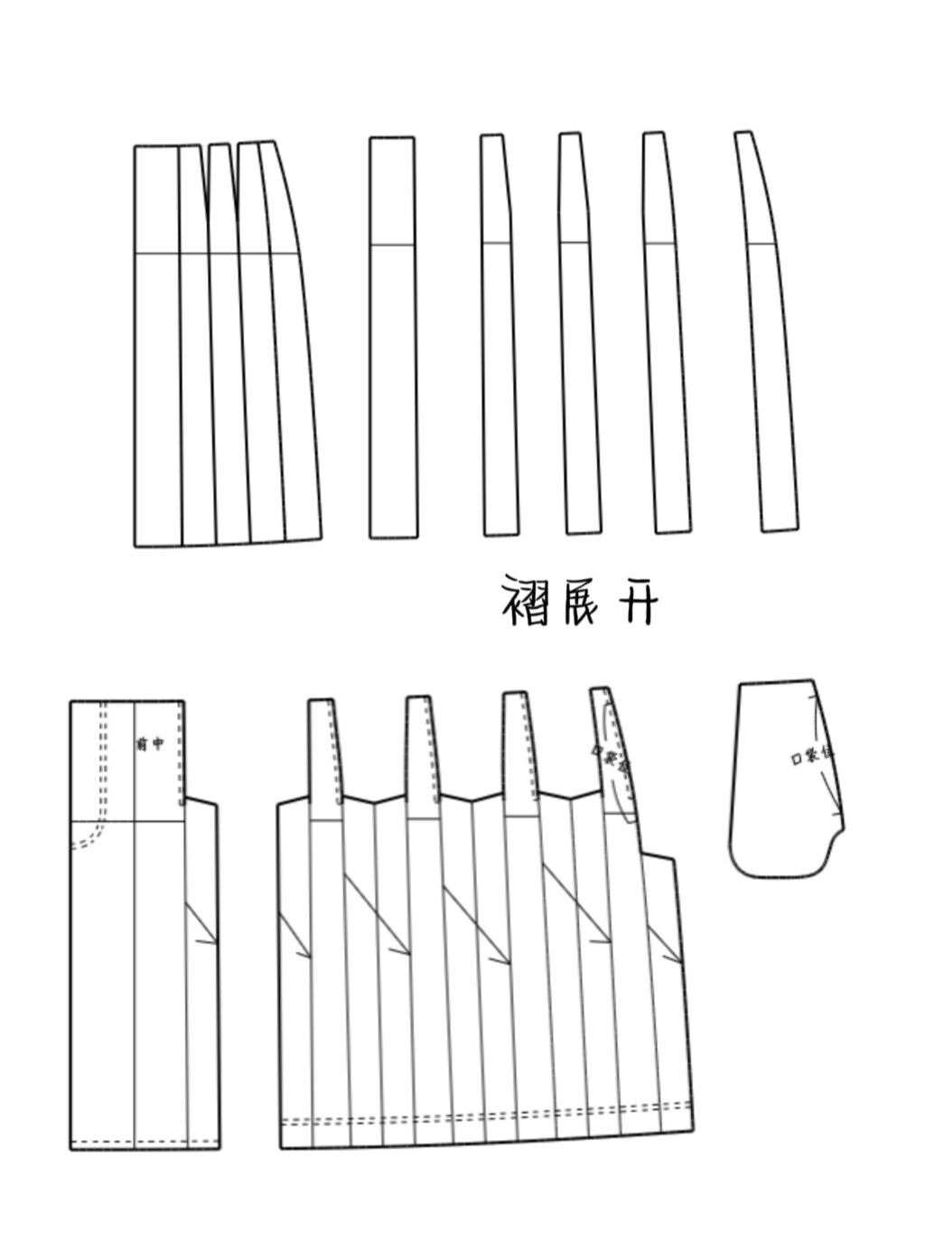 半身裙基本款结构制图图片