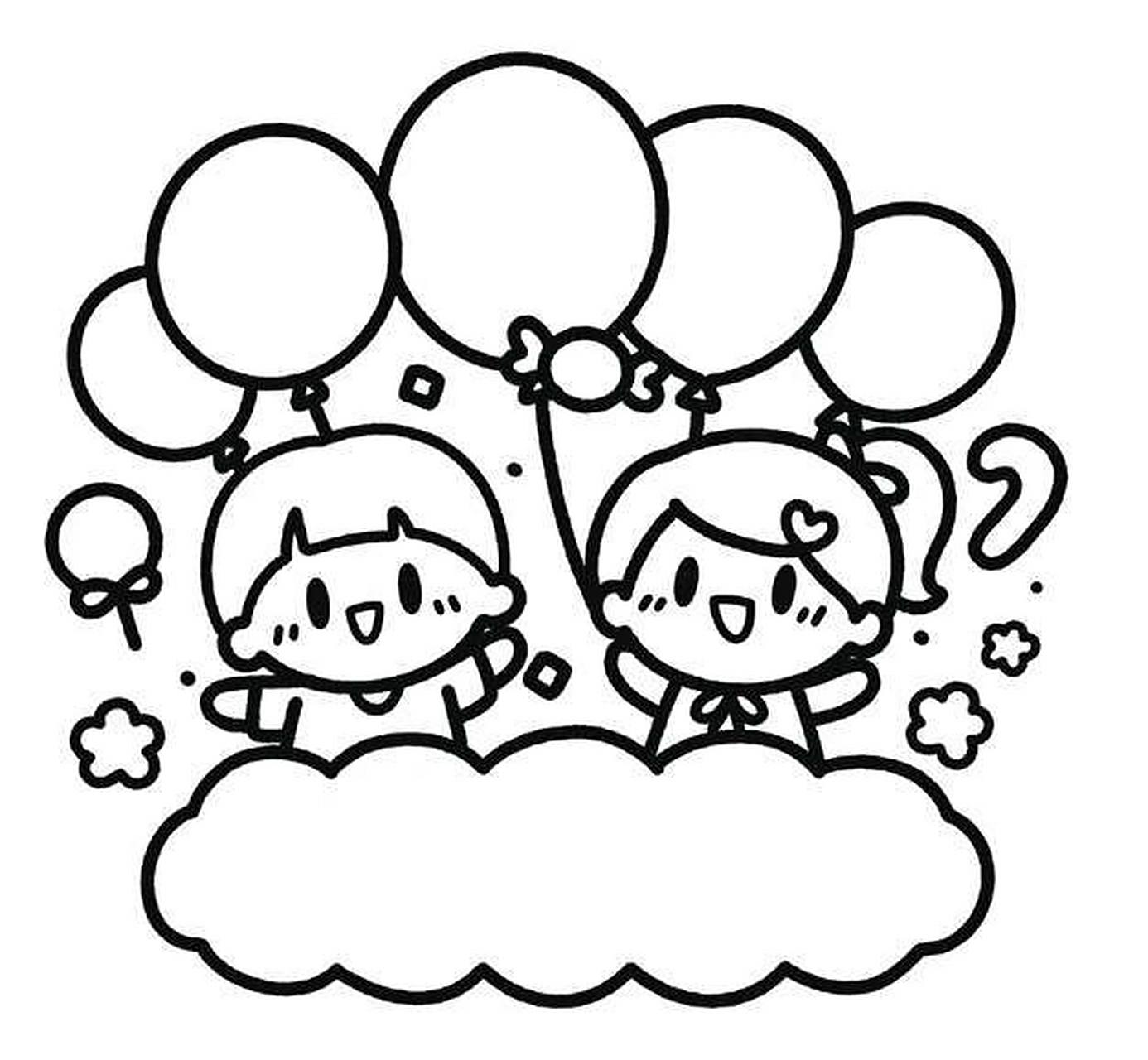 每日一画/简笔画教程/六一儿童节简笔画 76 画出头部和表情 77 在