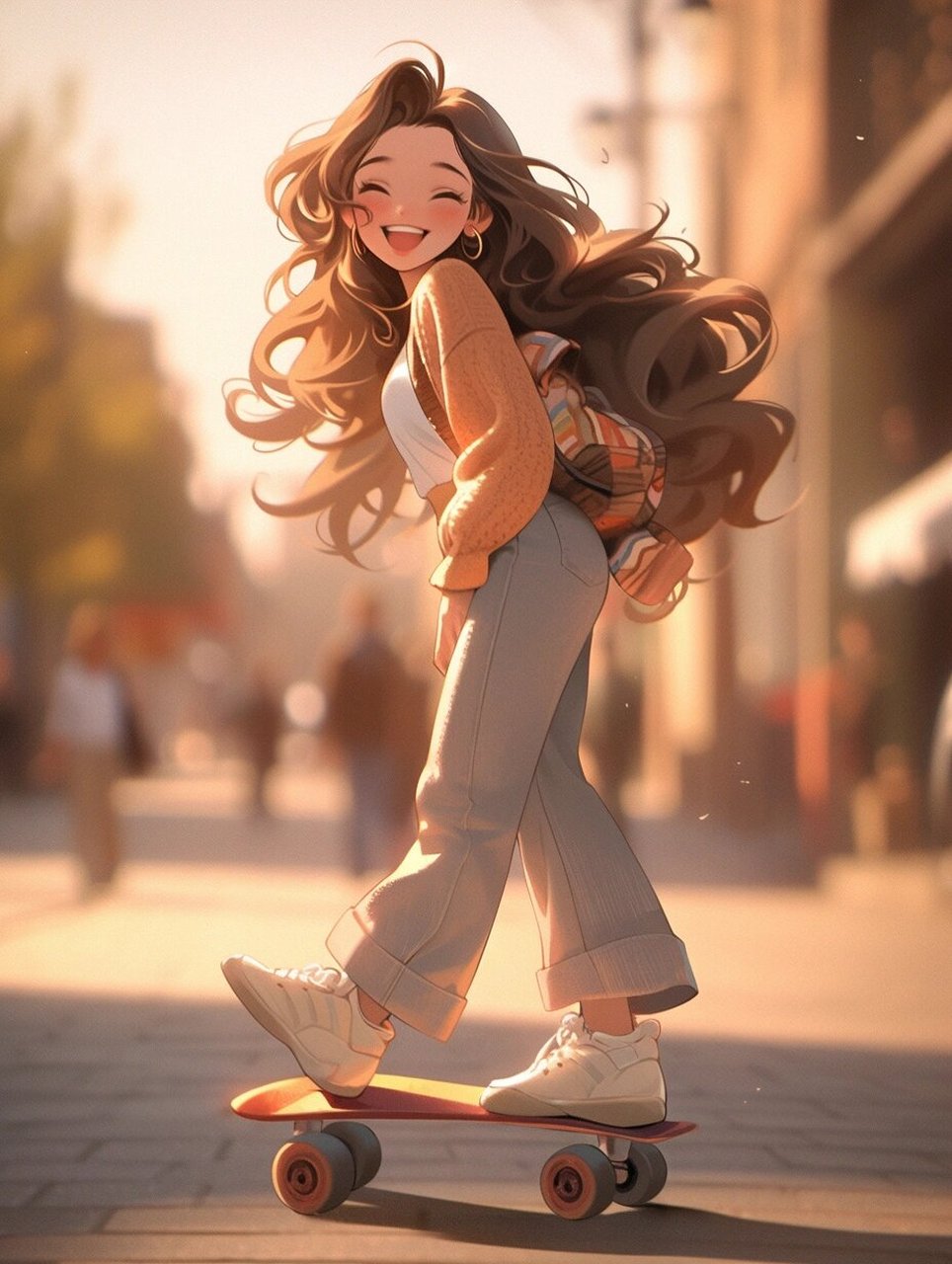 青春运动风|滑板美少女