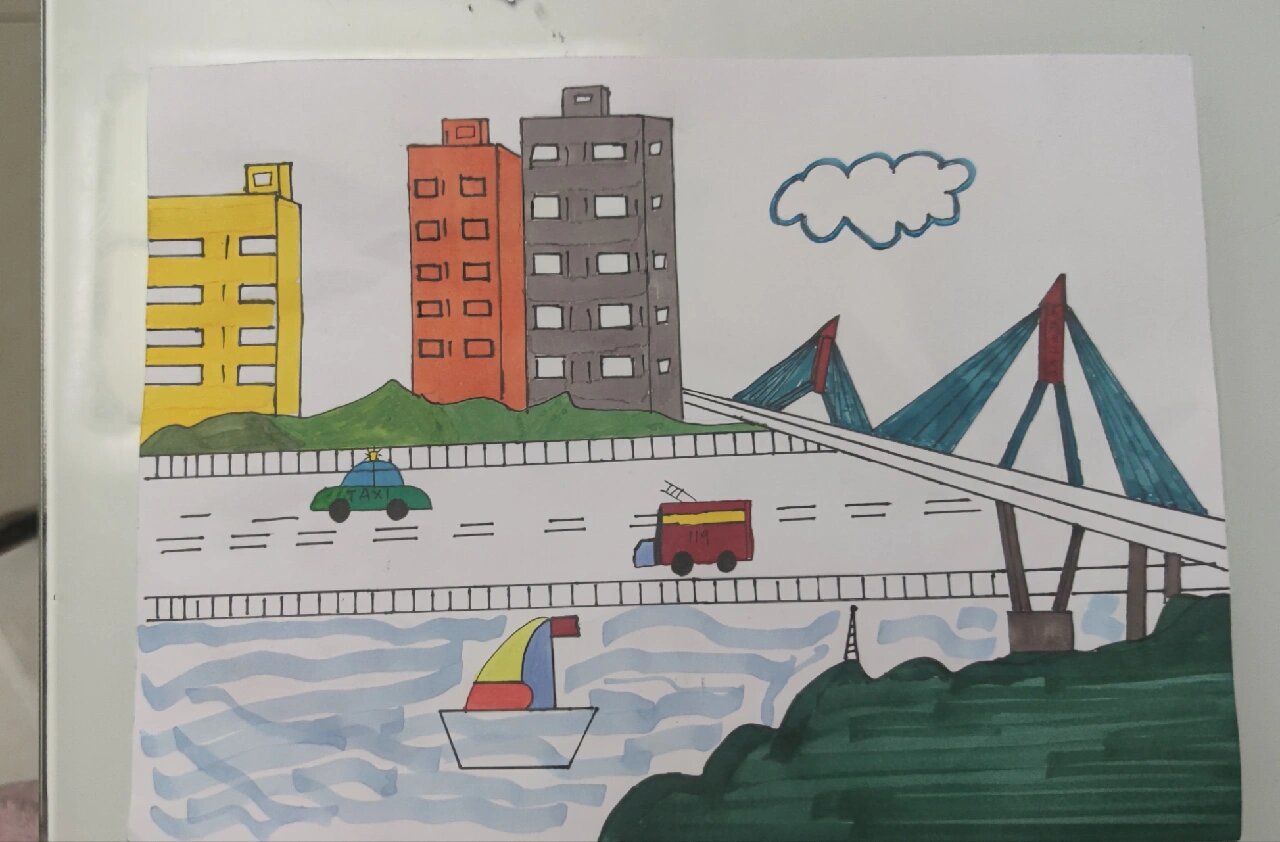 简笔画《画家乡》