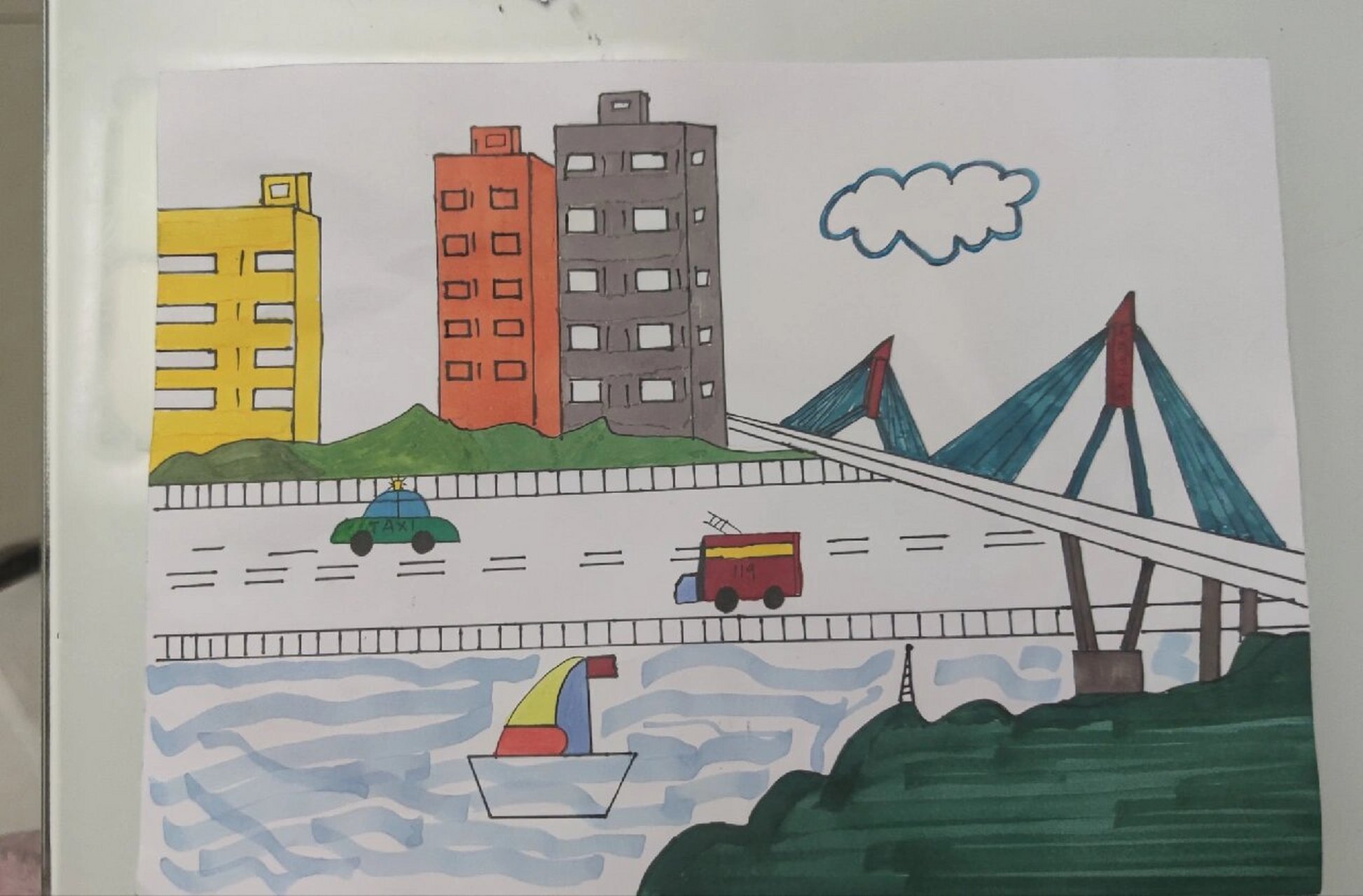 简笔画《画家乡》 二年级语文画家乡