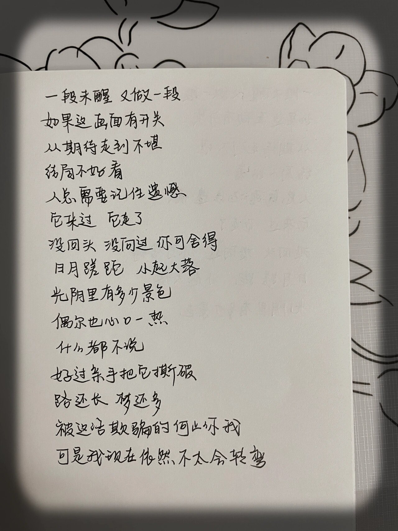 手写歌词|《呓语》毛不易