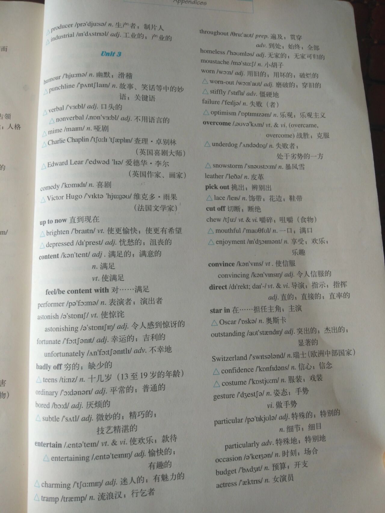 人教版高中英语单词必修四