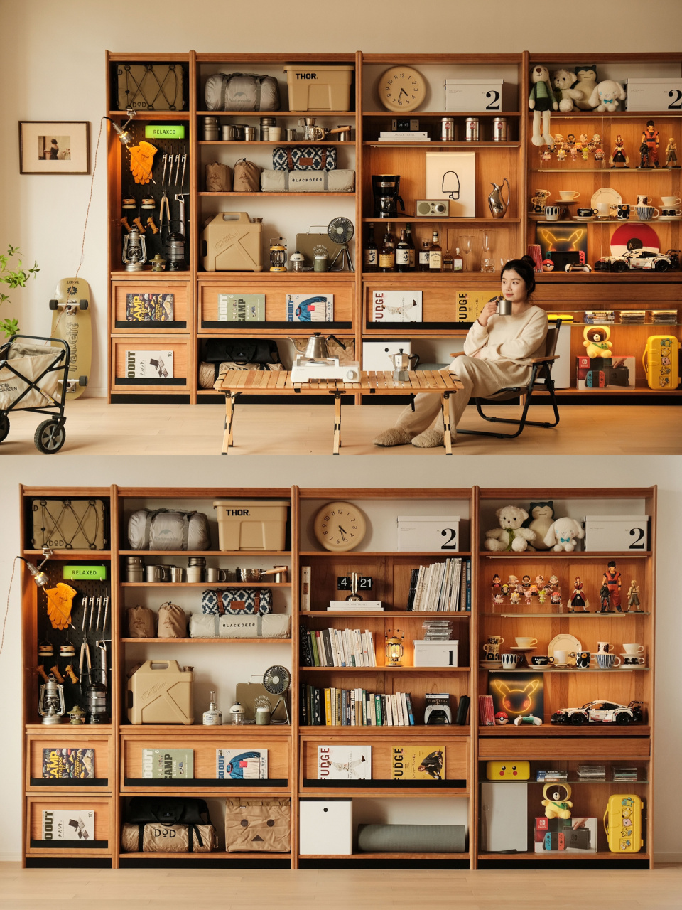 98客厅满墙书柜99拿一面墙承载爱好和收藏 书香和爱好是家樶好的