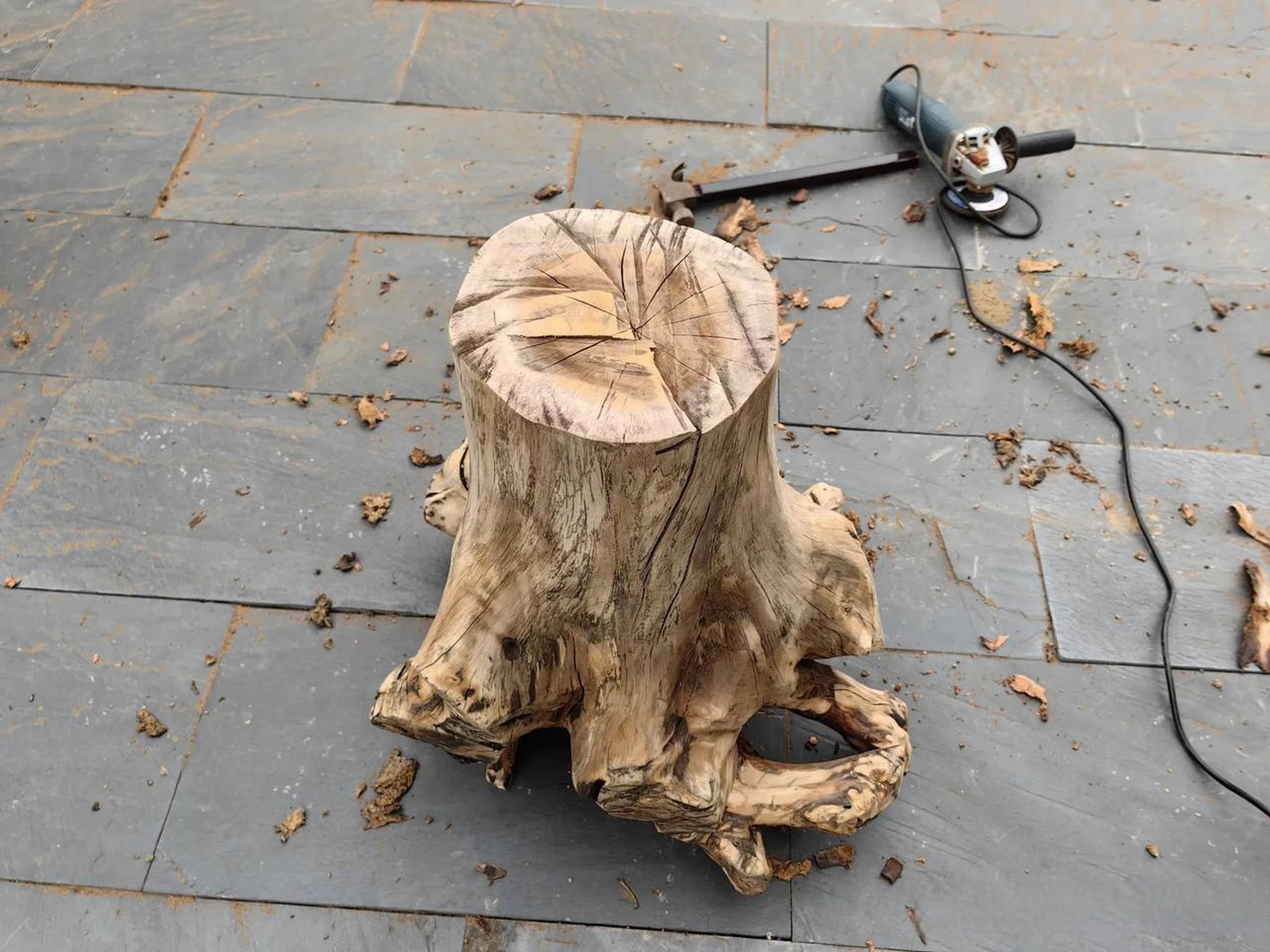 头条创作挑战赛检来树桩自己动手做花架