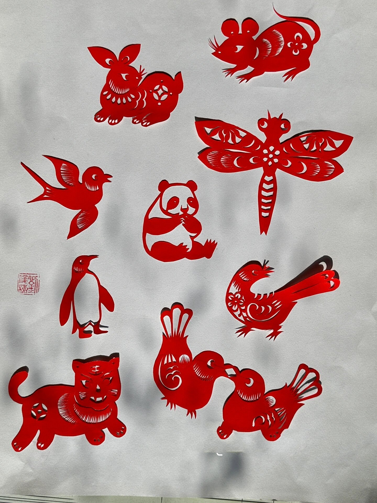 小动物剪纸合集来啦