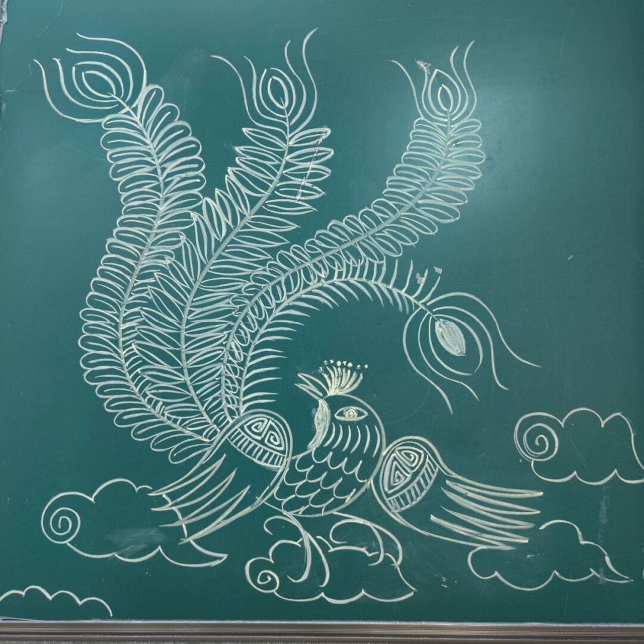 小学美术课儿童简笔画示范——凤凰 #儿童画# #简笔画# #小学美术