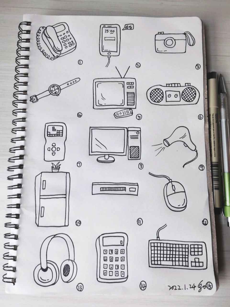 15种电子产品简笔画画法-原创29