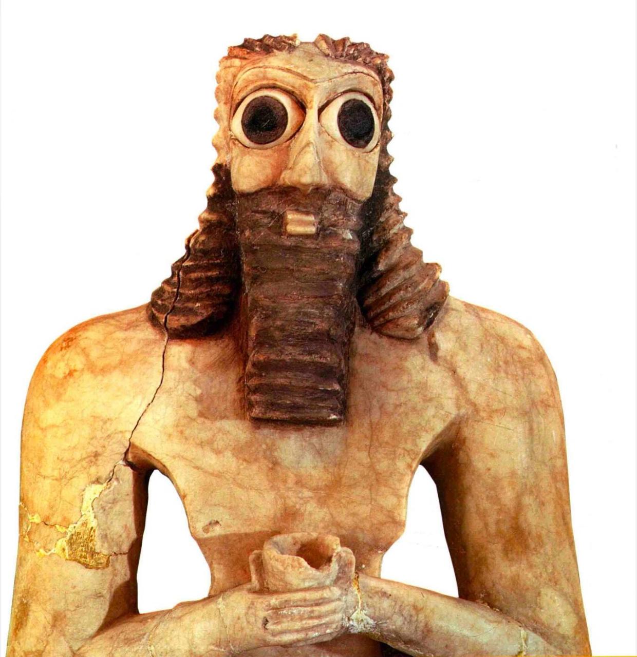 苏美尔这雕像为啥眼睛这么大?