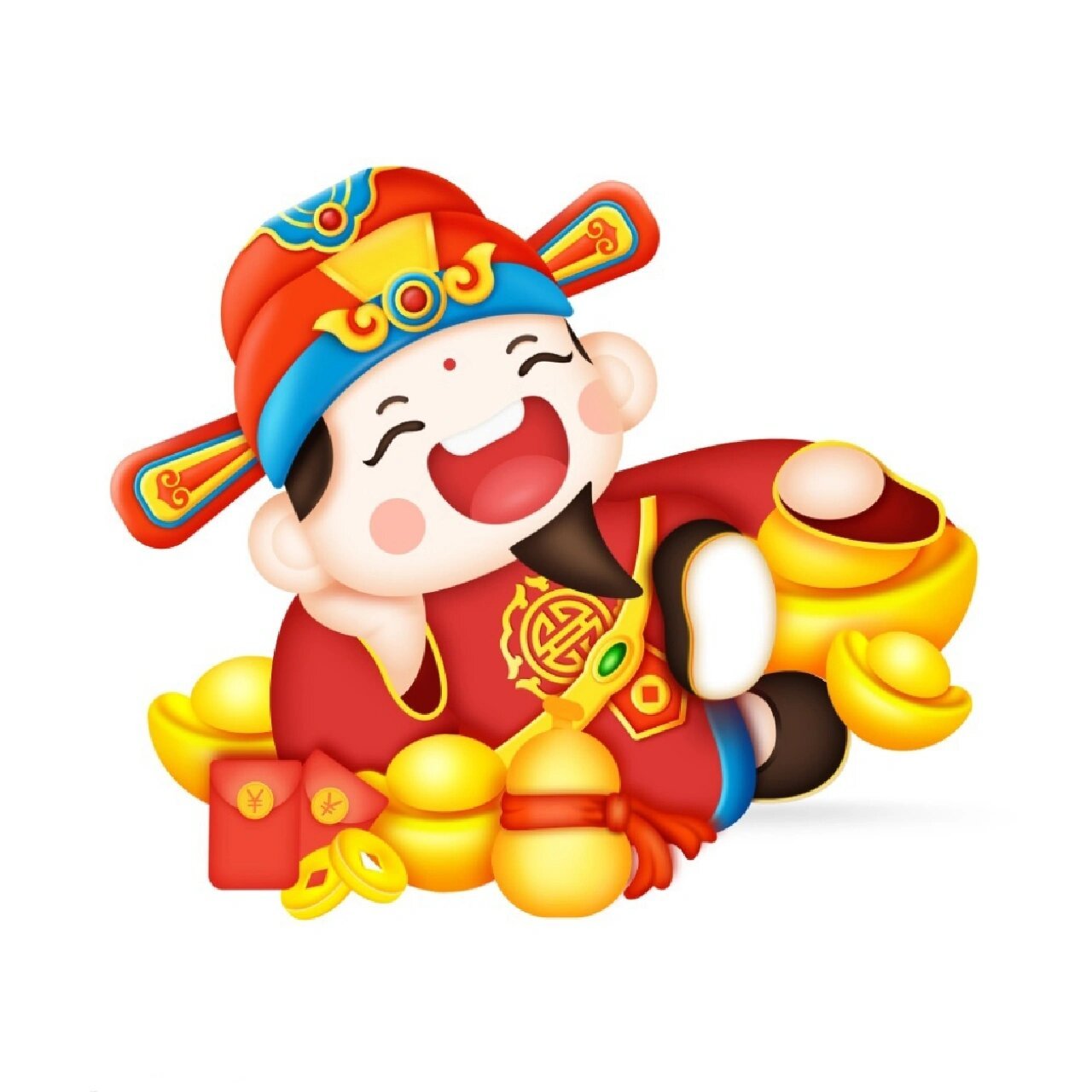 卡通财神招财进宝插画psd素材283款 卡通财神招财进宝插画psd素材283
