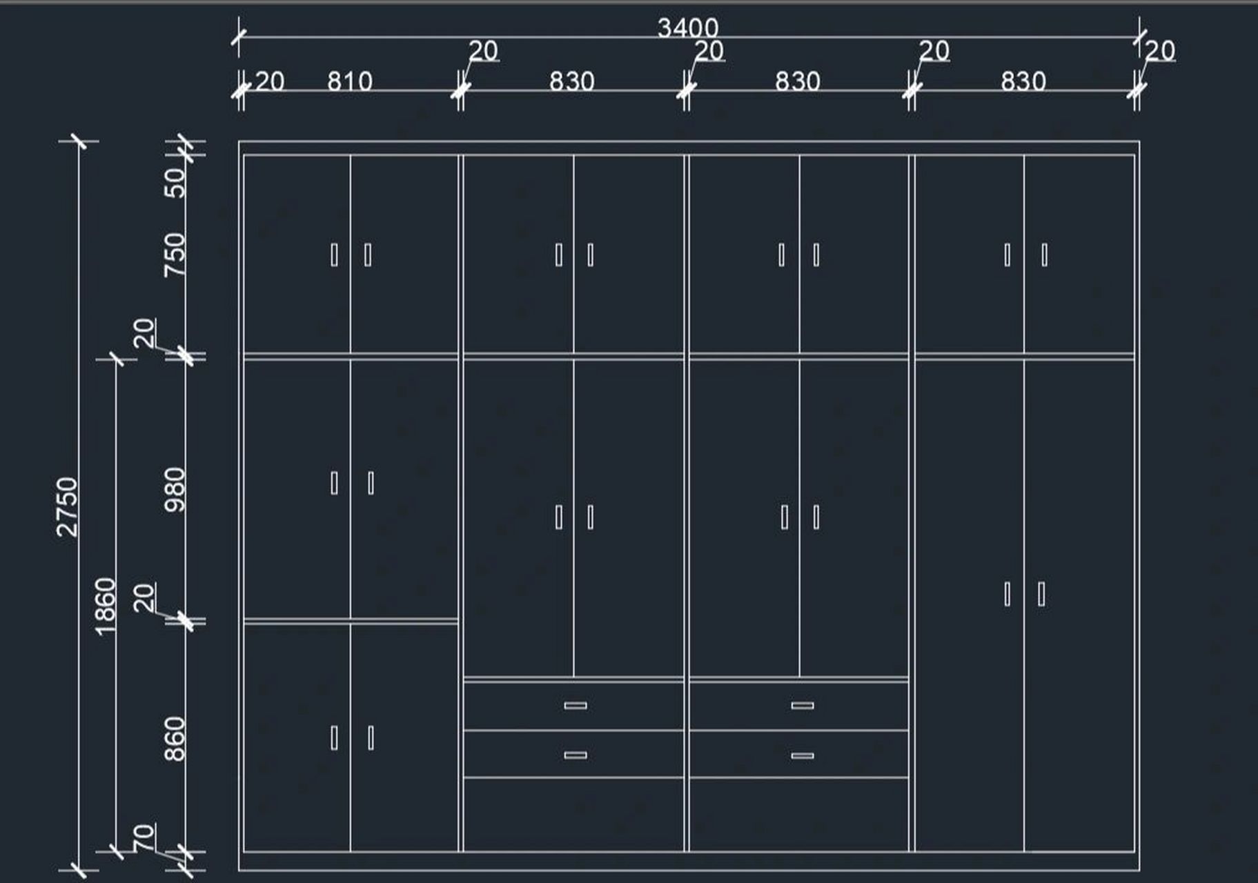 cad衣柜定制 这是定制衣柜的设计图