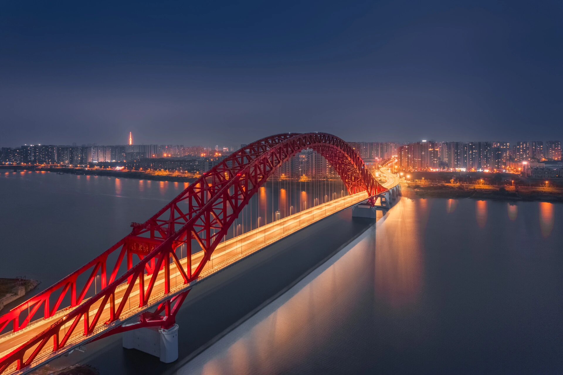 株洲大桥夜景图片