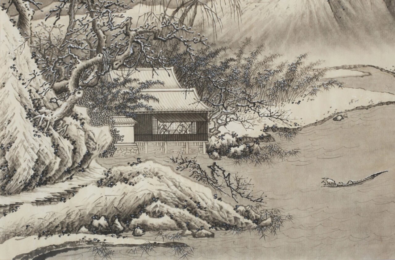 山水画 | 《雪堂客话图》 《雪堂客话图》 是宋代画家夏圭的一幅雪景