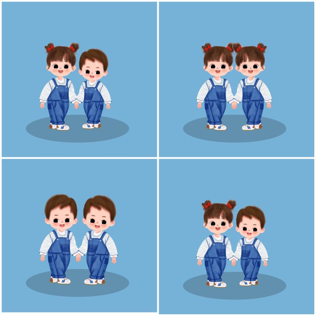 家有两宝头像|双胞胎|龙凤胎头像|背景图 第76张:龙凤胎 第77张