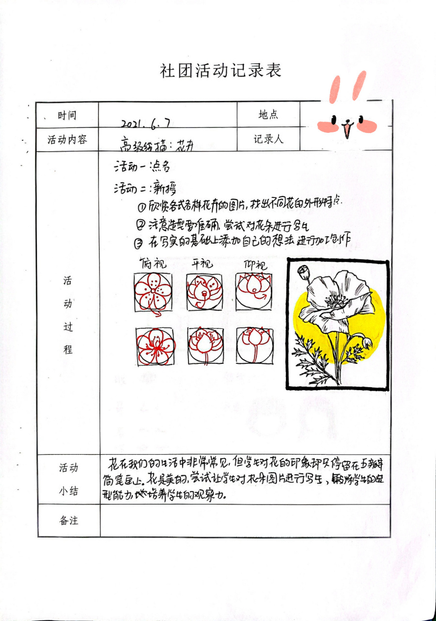 儿童画社团线描社团活动记录(2) 适合学过一段时间线描的孩子或者作为