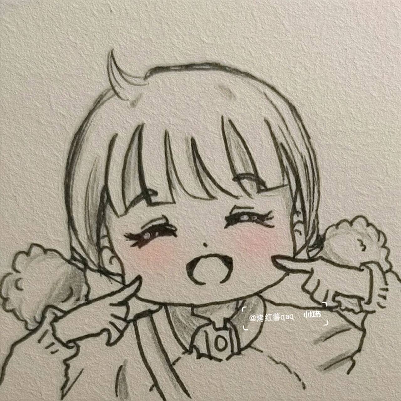 教你画超可爱小女孩! 笑嘻嘻[大笑]#简笔画教程# #简笔画# #可爱