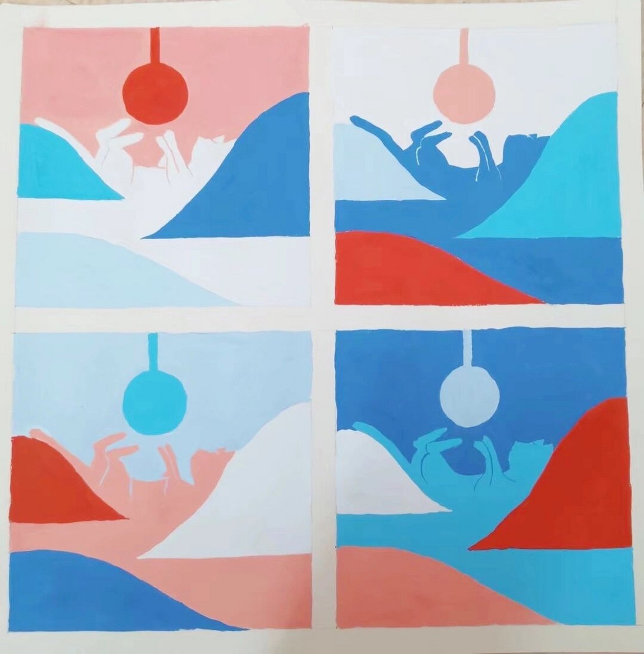 色彩构成 面积对比(二) 色彩构成 色彩对比