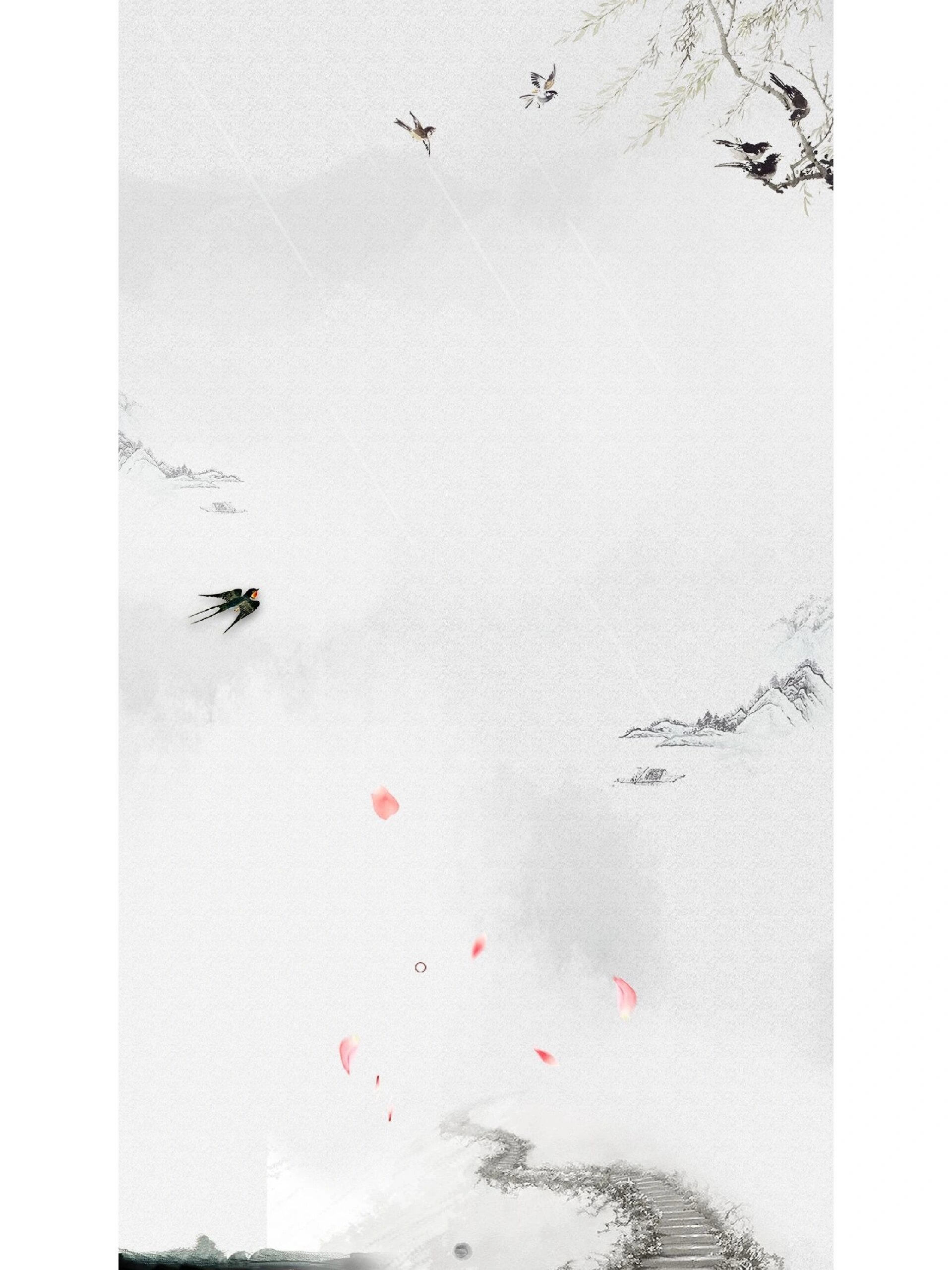 🍀国风水墨中国古风壁纸背景图素材 水墨中国风的壁纸背景素材来啦