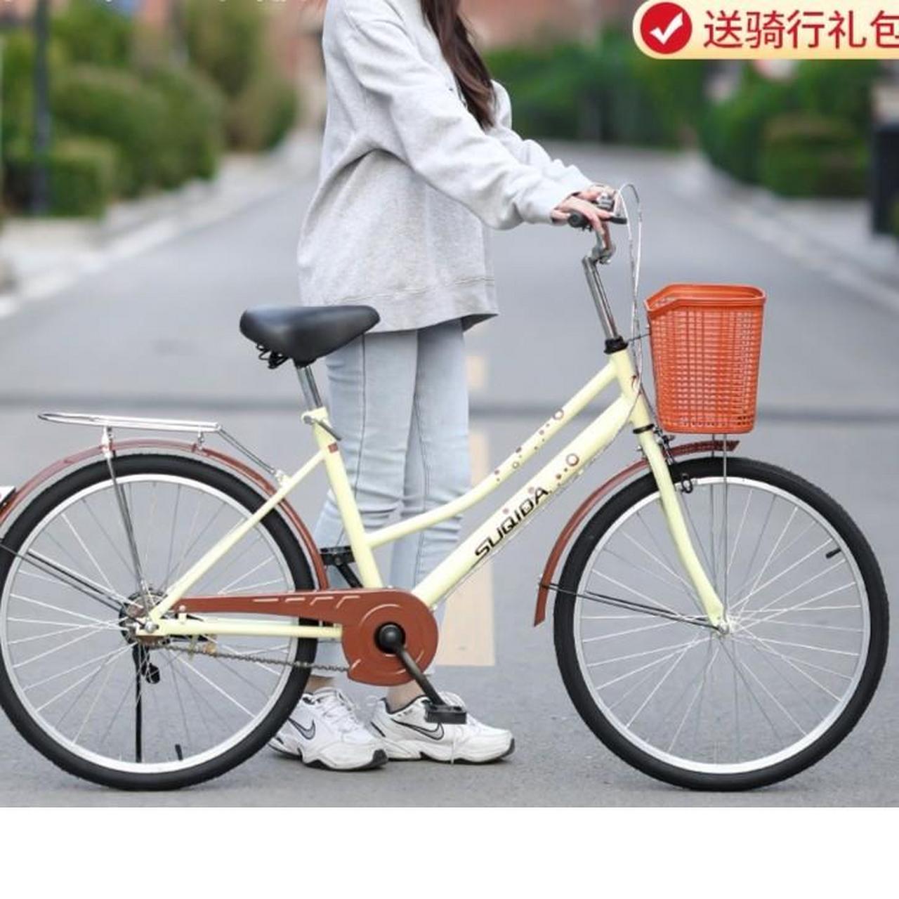 自行车女款通勤轻便单车女士上班代步24寸26寸大人男士大学生成人