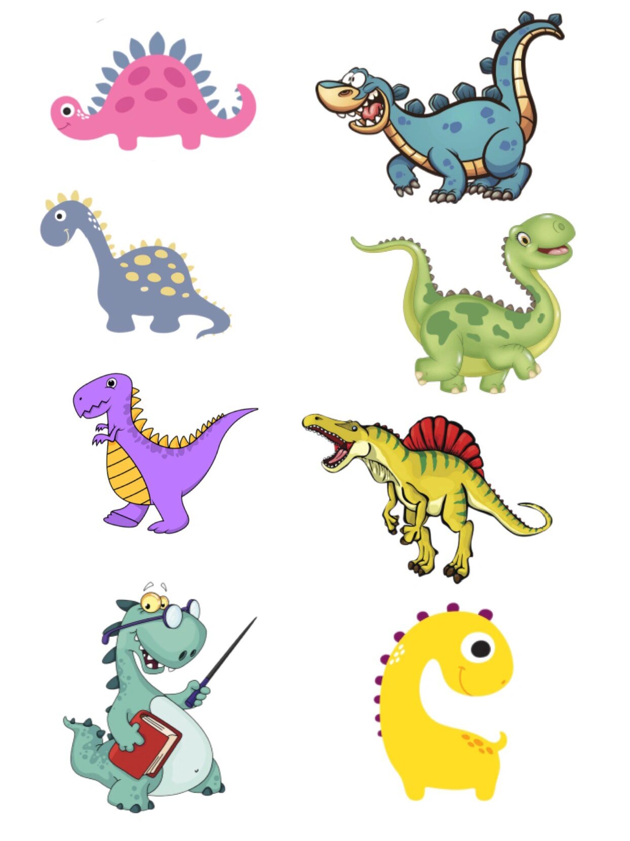 宝藏趣味剪纸记忆贴纸素材-恐龙🦖🉑️打印 不用扣图 ✂️