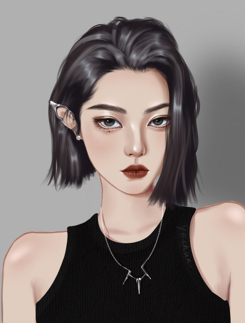 我爱拽姐!酷拽女生头像  画的这位小姐姐