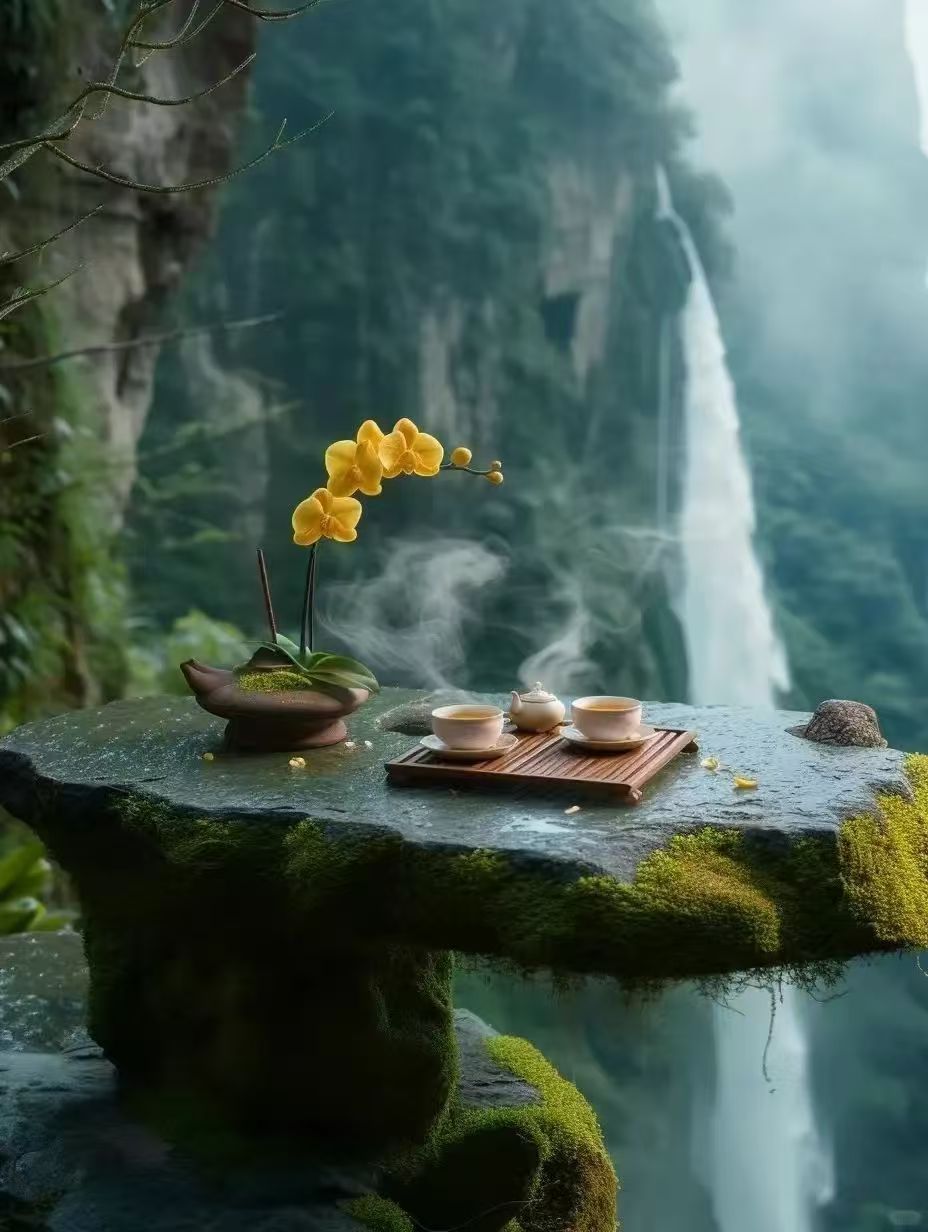 【淡然处世】  世事纷扰若云烟,心境澄明自超然.